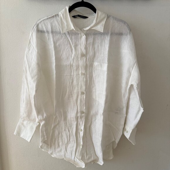 Zara Linen Shirt - Picture 1 of 3